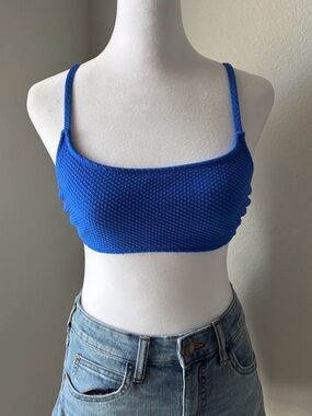 Xhilaration Royal Blue Textured Knit Crop Tank